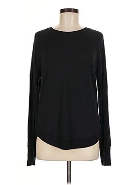 Athleta Black Long-Sleeve Crewneck Top - Women